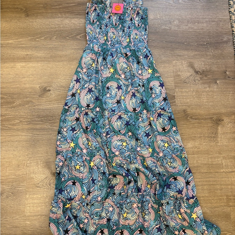 Dressed in LALA Multicolor Swirl Maxi Dress